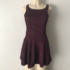 Free people maroon embroidered dress size 0 or XS
